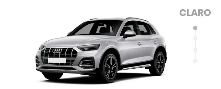 Simulación de polarizado en tonalidad clara sobre una SUV